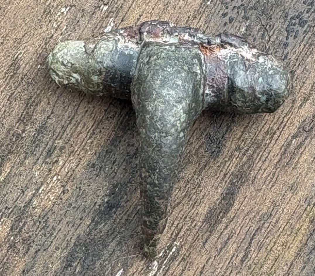 A Roman fibula found metal detecting.